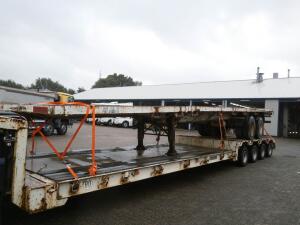 Traylona 2-axle platform trailer 39000KG / Extendable 19M