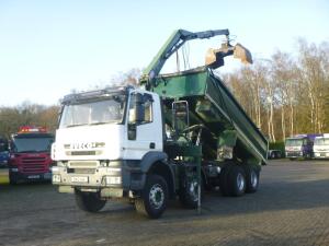 Iveco AD340T36 8x4 RHD tipper + HMF 1244 Z1