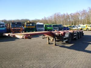 D-TEC 4-axle container combi trailer (3 + 1 axles) 20-30-40-45 ft