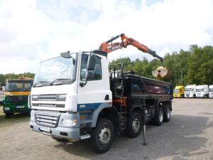 D.A.F. CF 85.360 8X4 RHD tipper + Terex 118.2 VGL-A15