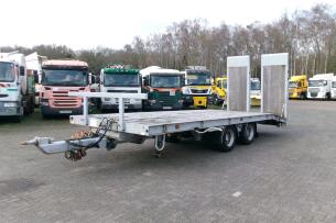 King 2-axle platform drawbar trailer 14t + ramps