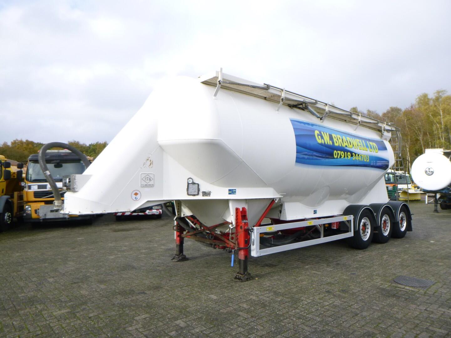 Feldbinder Powder tank alu 40 m3 / 1 comp | Tankoplegger | Tankoplegger Poeder / bulk