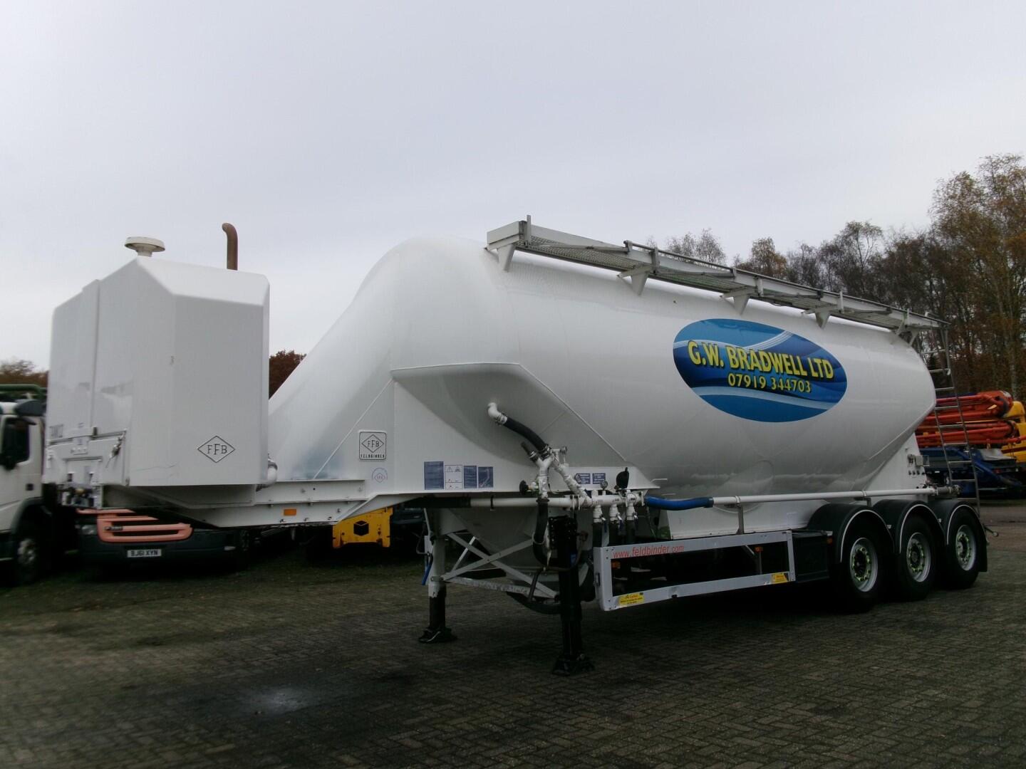 Feldbinder Powder tank alu 40 m3 / 1 comp + compressor | Tankoplegger | Tankoplegger Poeder / bulk