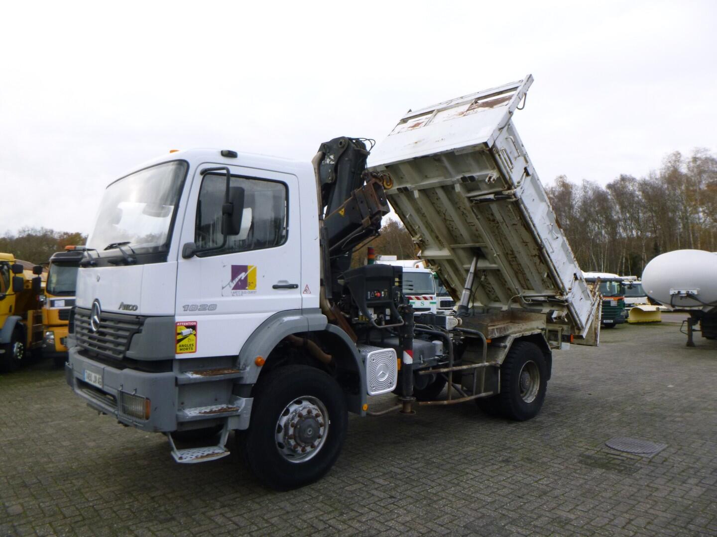 Mercedes Atego 1828 4x4 tipper + Hiab 166 B-2 CL | Vrachtwagen | Kraanwagen