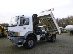 Mercedes Atego 1828 4x4 tipper + Hiab 166 B-2 CL