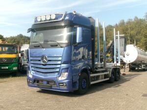 Mercedes Actros 2663 6x4 Euro 6 loglift F96 crane timber truck